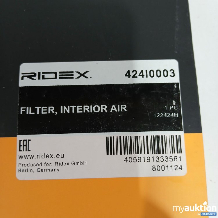 Artikel Nr. 799503: Ridex Innenraumfilter 424I0003