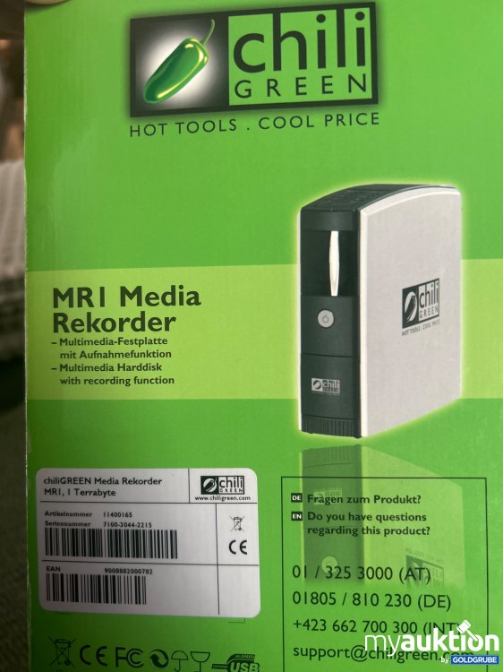 Artikel Nr. 391511: Chili Green MR1 Media Rekorder 1 Terrabyte