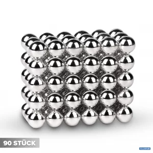 Auktion Magnetkugeln Silber 90Stück