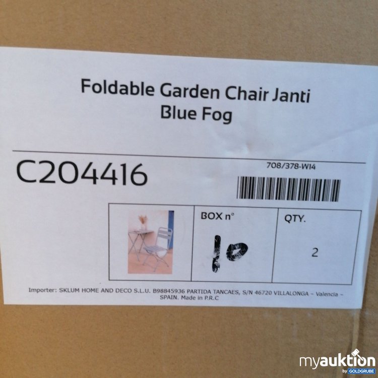 Artikel Nr. 746515: Sklum  Foldable Garden Chair Janti Blue Fog 