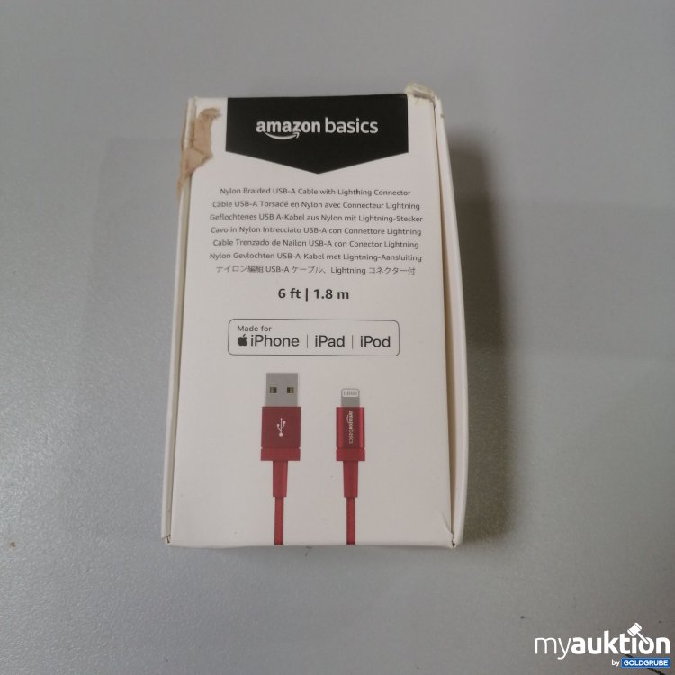 Artikel Nr. 760520: Amazonbasics USB Kabel für IPhone 1.8m