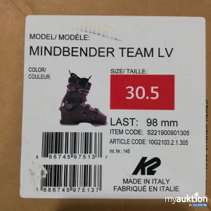 Auktion K2 Mindbender Team LV Skischuhe 