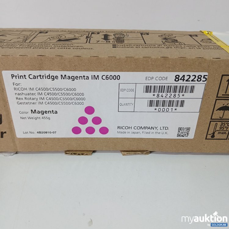 Artikel Nr. 795524: Ricoh Print Cartridge Magenta IM C6000 455g