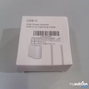 Auktion 20W Power Adapter USB-C to Lightning Cable 