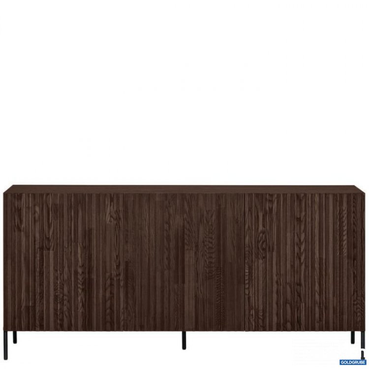 Artikel Nr. 381530: modernes Sideboard mit drei strukturierten Türen, dunkelbraun