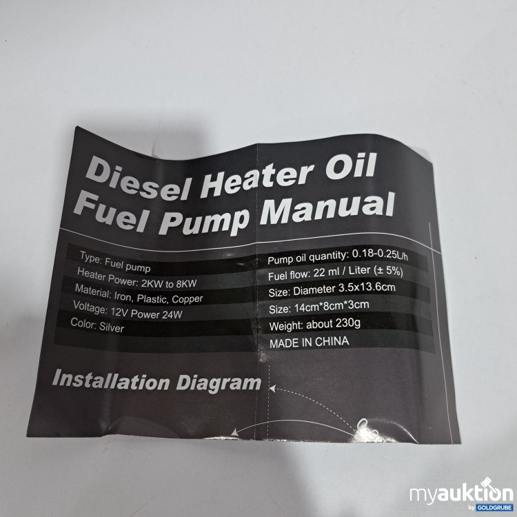 Artikel Nr. 784542: Diesel Heater Oil Fuel Pump 