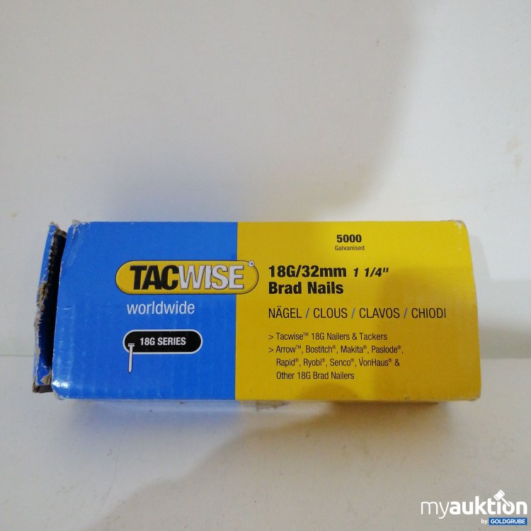 Artikel Nr. 763546: TacWise 18G/32mm Nägel 5000 Stück 