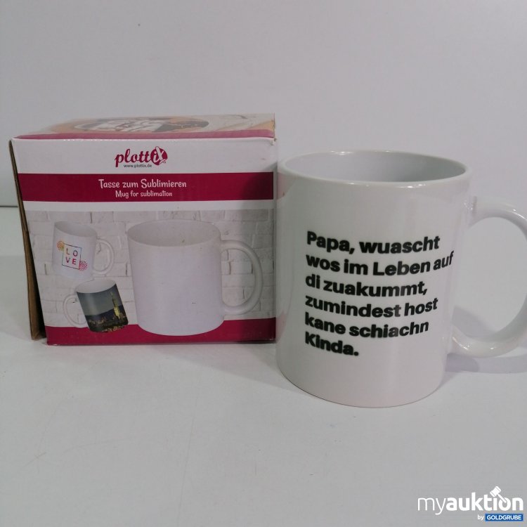 Artikel Nr. 796560: Plotti Tasse mit Aufschrift 