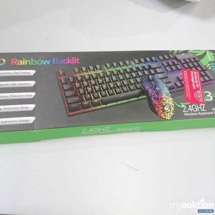 Artikel Nr. 755561: Ziyou Lang Rainbow Backlit Tastatur mit Maus 