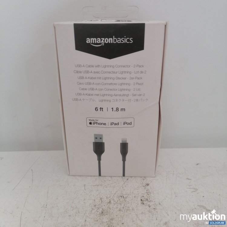 Artikel Nr. 739562: Amazonbasics USB A-Kabel mit Lightning-Stecker 2er Pack