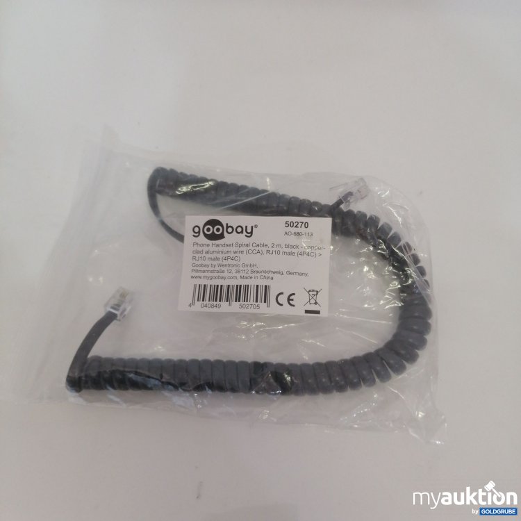 Artikel Nr. 733573: Goobay Phone Handset Spiral Cable 2m 