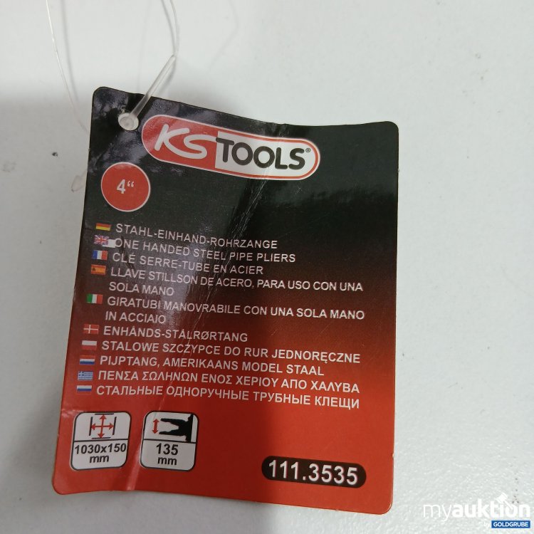 Artikel Nr. 801581: KS Tools 4" Stahl-Einhand Rohrzange 