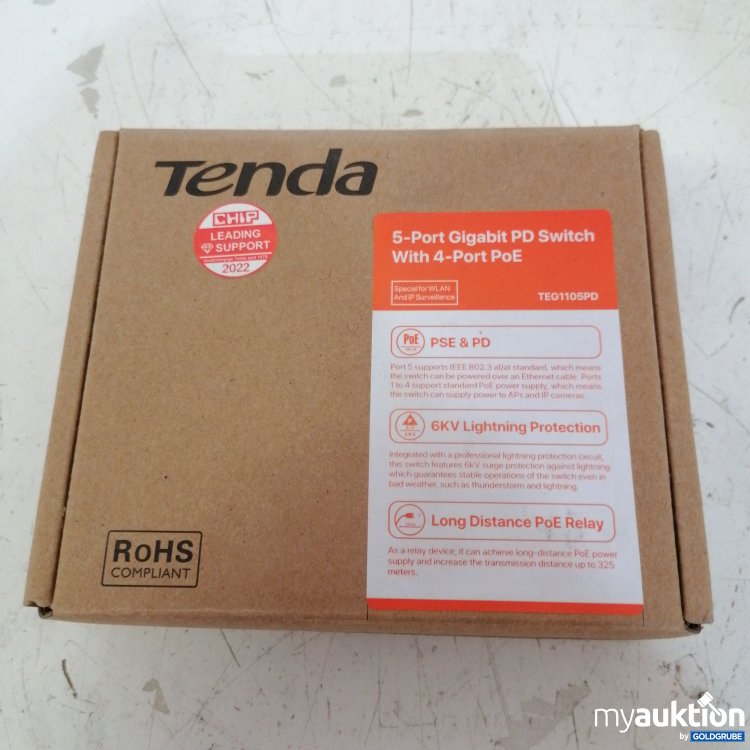 Artikel Nr. 736586: Tenda 5Port Gigabit PD Switch With 4 port PoE 