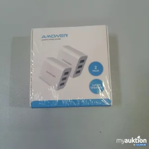 Auktion Amoner 3-Port Charger 2 Stück 