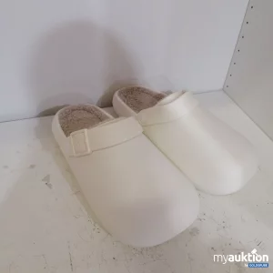 Auktion Weiße Komfort-Pantoffeln mit Fell
