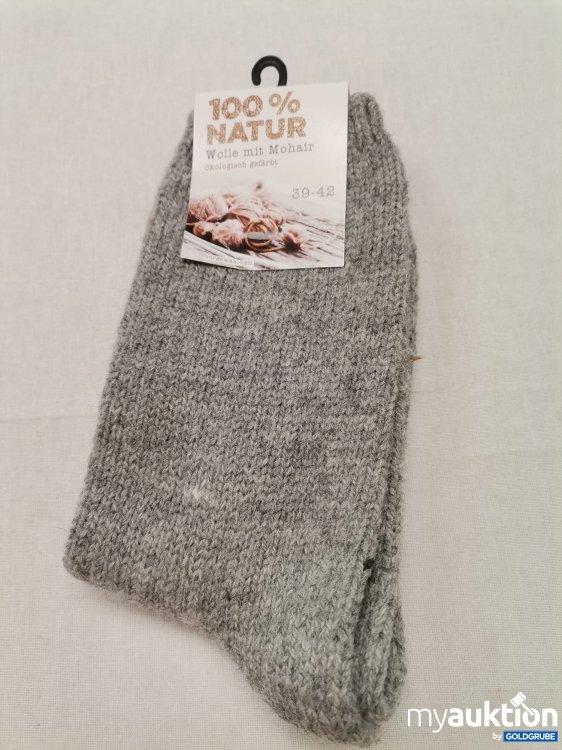 Artikel Nr. 734589: 100% Naturwolle mit Mohair Socken 