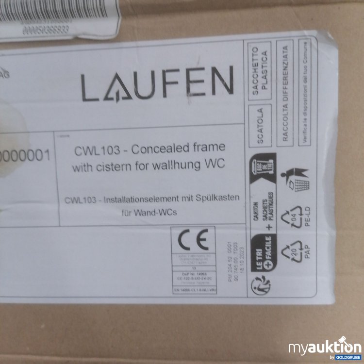 Artikel Nr. 511590: Laufen CWL103 Concealed frame with cistern for wallhung WC