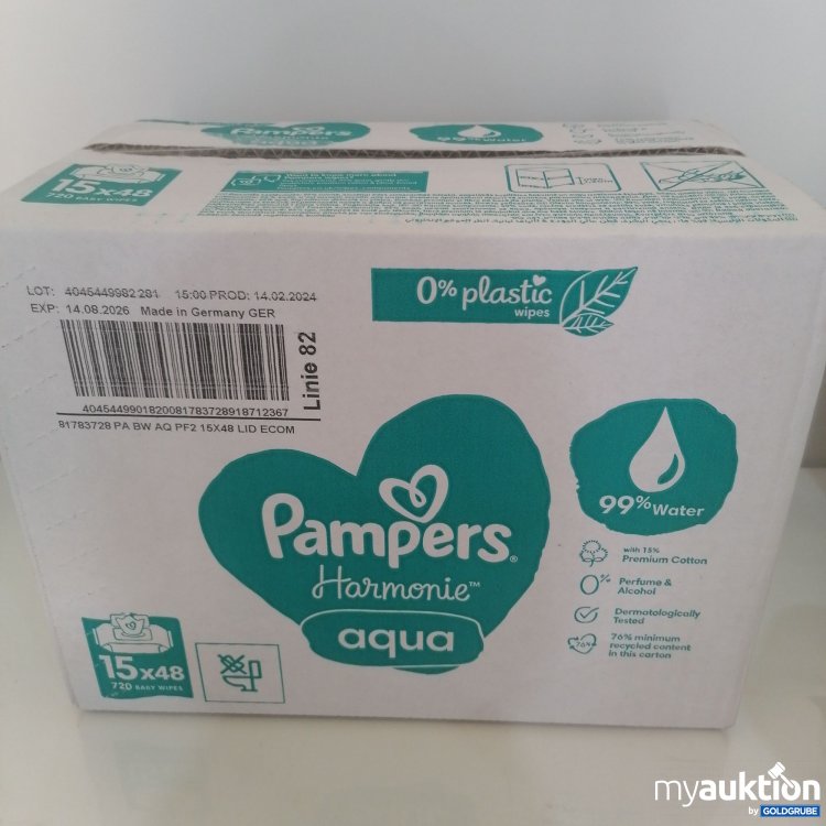 Artikel Nr. 763596: Pampers Aqua 15x48 Feuchttücher 