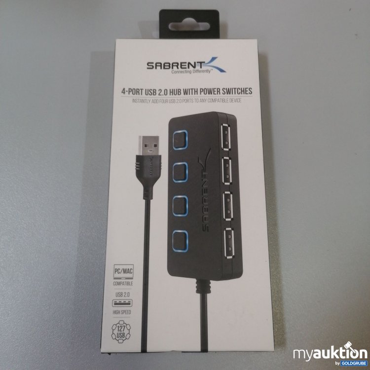 Artikel Nr. 762599: Sabrent 4-Port USB 2.0 Hub with Power Switches 