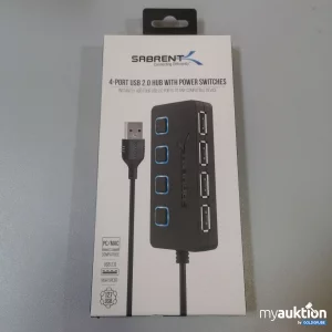 Auktion Sabrent 4-Port USB 2.0 Hub with Power Switches 