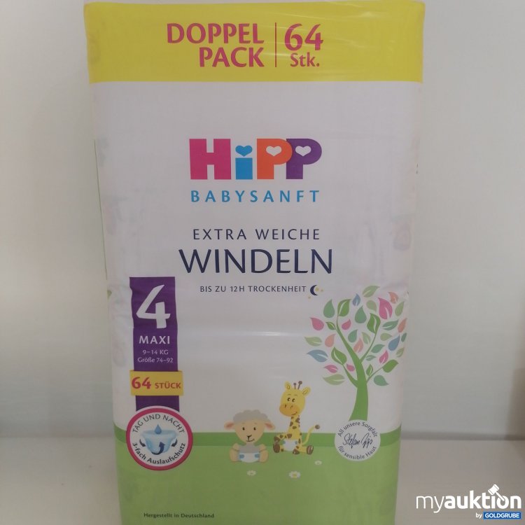 Artikel Nr. 763601: Hipp Windeln 4(9-24kg) 64 Stück 