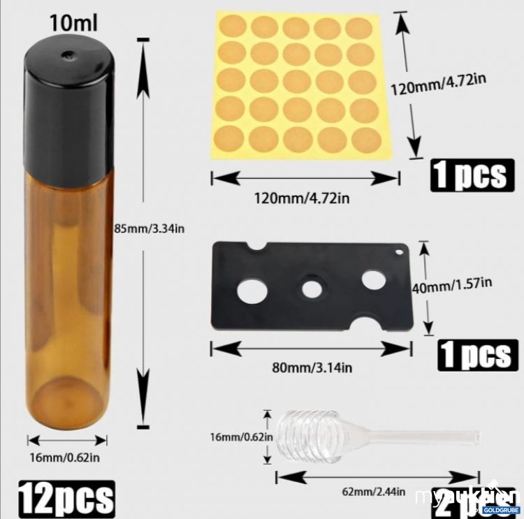 Artikel Nr. 748604: Roll on Glasflaschen für ätherisches Öl 