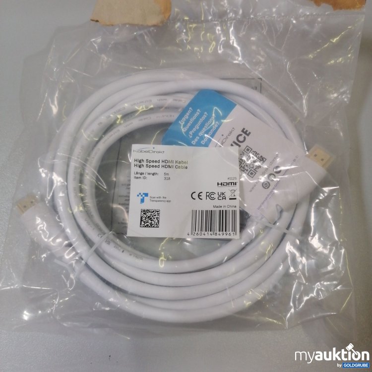 Artikel Nr. 762609: KabelDirekt High Speed HDMI Kabel 5m