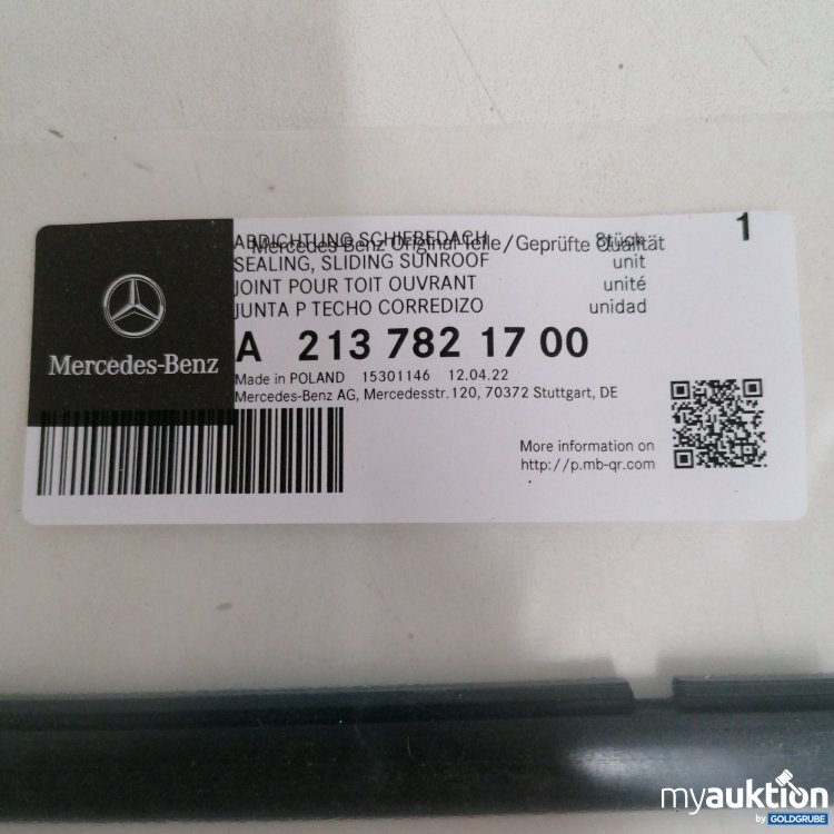 Artikel Nr. 403622: Mercedes Benz A 213 782 17 00 Sealing, Slidin Sunroof Gummilippe