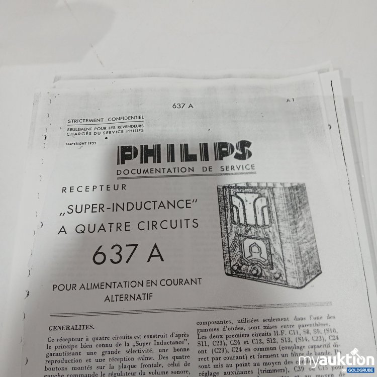 Artikel Nr. 801639: Philips Super-Inductance A Quatre Circuits 637 A