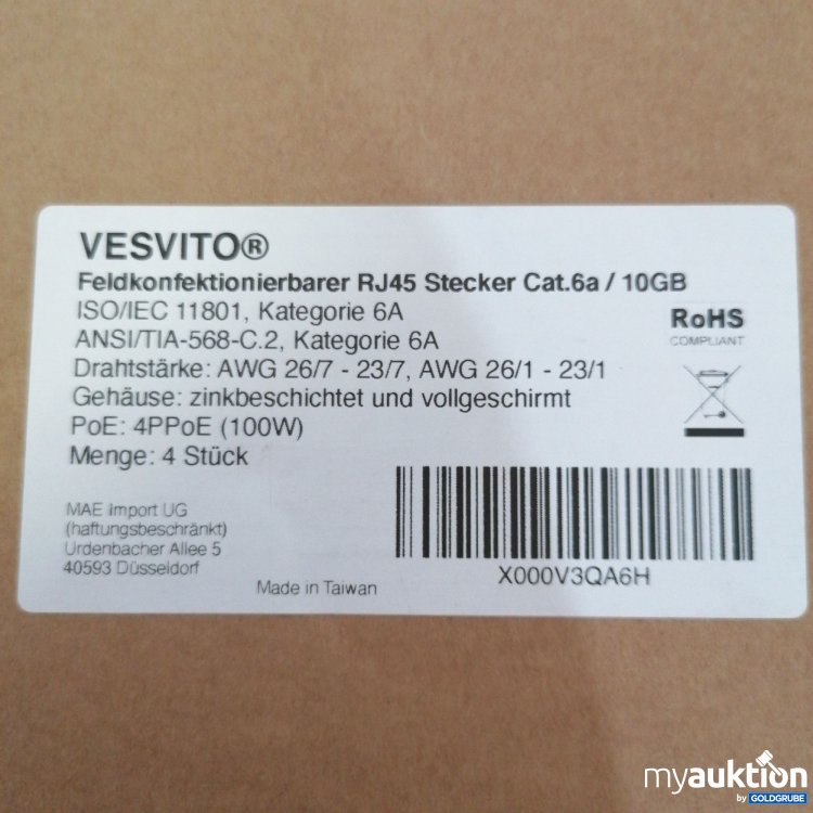 Artikel Nr. 737642: Vestvito Felfkonfektionierbarer RJ45 Stecker 