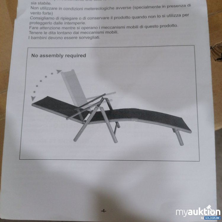 Artikel Nr. 759642: Tectake Sonnenliege Marisol Dunkelgrau 