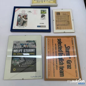 Auktion Diverse Sport Relikte Eingerahmt