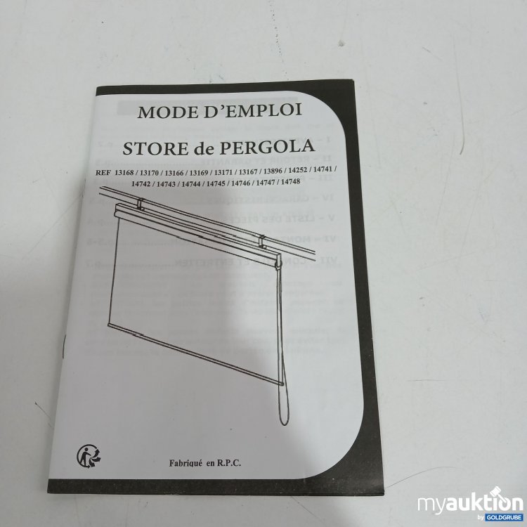 Artikel Nr. 437650: Mode D'emploi Store de Pergola 