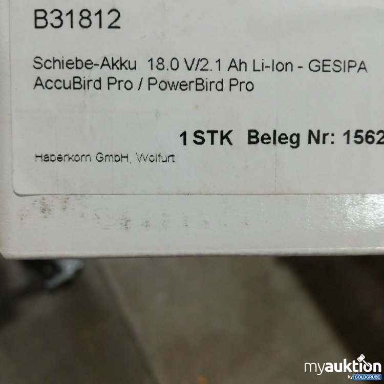 Artikel Nr. 380659: Gespa Schiebe Akku 18 V2