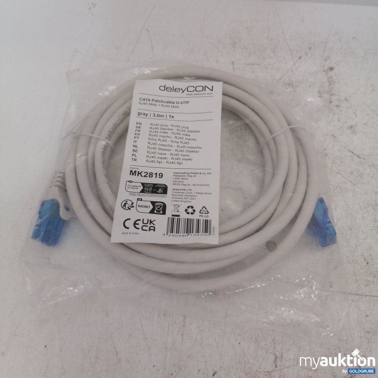 Artikel Nr. 740659: DeleyCON Cat6 Patchcable U-UTP 3m