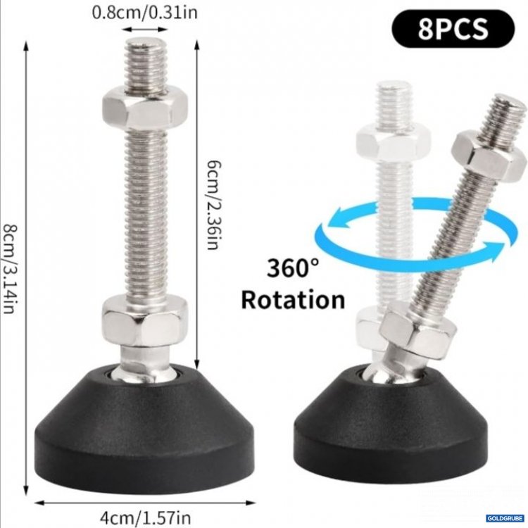 Artikel Nr. 748670: Vesaneae 8 Stück Stellfuß M8 x 50MM