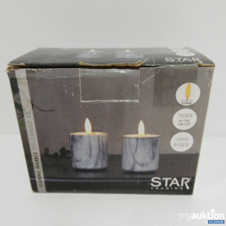 Artikel Nr. 385676: Star Flamme Marble LED Candle 2er