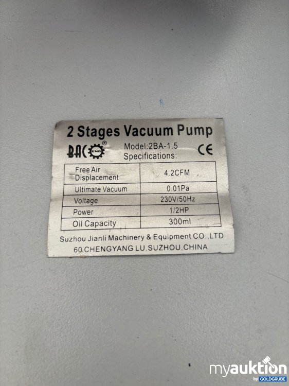 Artikel Nr. 739679: 2 Stages Vacuum Pumpe 2BA-1.5 Set