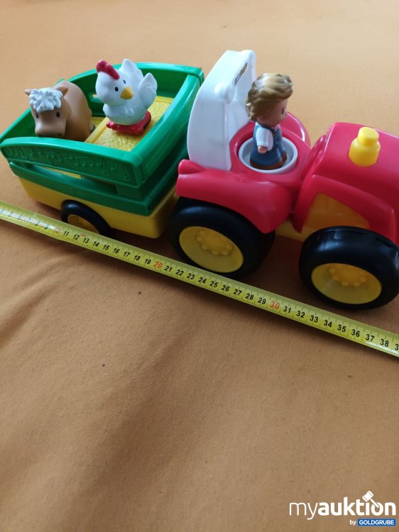 Artikel Nr. 390684: Großer Little People Traktor mit Anhänger 