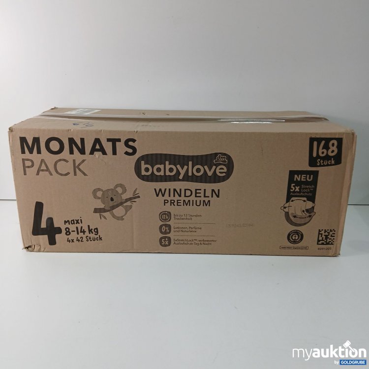 Artikel Nr. 799697: Babylove Windeln Premium 4(8-14kg) 168 Stück 