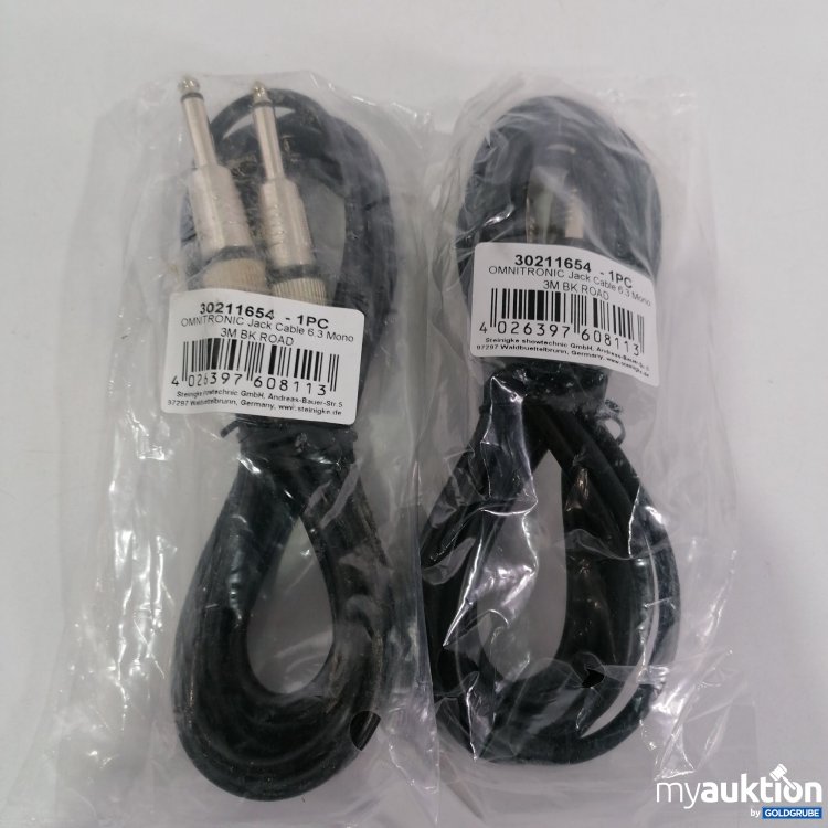 Artikel Nr. 791701: Omnitronic Jack Cable 6.4 Mono 