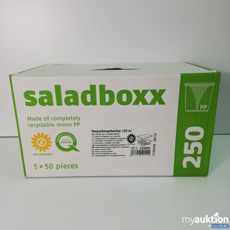 Artikel Nr. 787712: Saladboxx Verpackungsbecher 125cc 250 Stück 