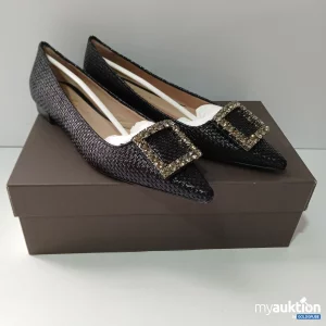 Auktion Bellas Vienna Amaia Raffia Nero Spitzer Loafer