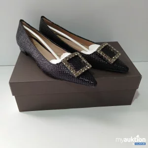 Auktion Bellas Vienna Amaia Raffia Nero Spitzer Loafer