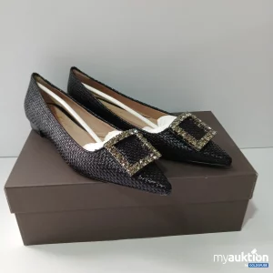 Auktion Bellas Vienna Amaia Raffia Nero Spitzer Loafer