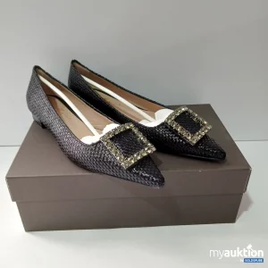 Auktion Bellas Vienna Amaia Raffia Nero Spitzer Loafer