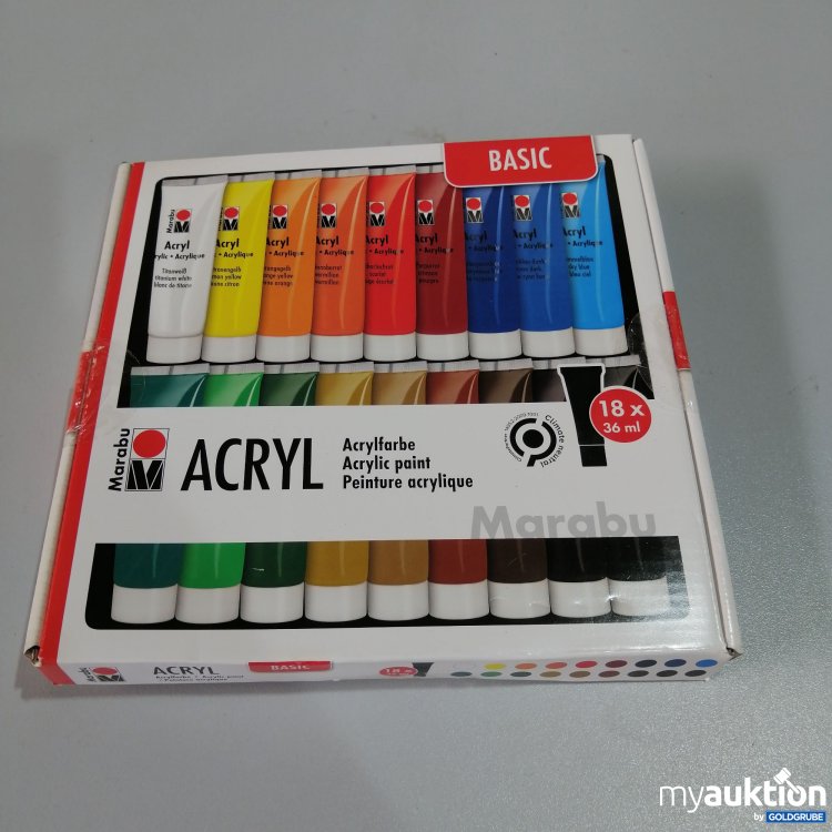 Artikel Nr. 743719: Marabu Acrylfarbe Basic 18x36ml