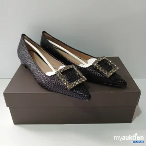 Auktion Bellas Vienna Amaia Raffia Nero Spitzer Loafer