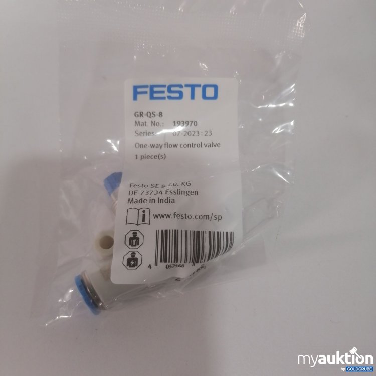 Artikel Nr. 511738: Festo Drossel-Rückschlagventil GR-QS-8