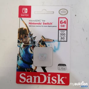 Auktion Sandisk MicroSDXC for Nintendo Switch 64GB